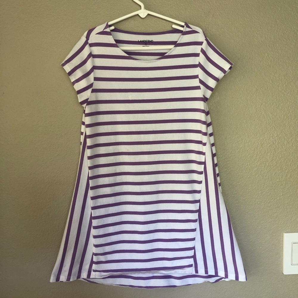 Lands’ End stripped dress, Size M (10-12)